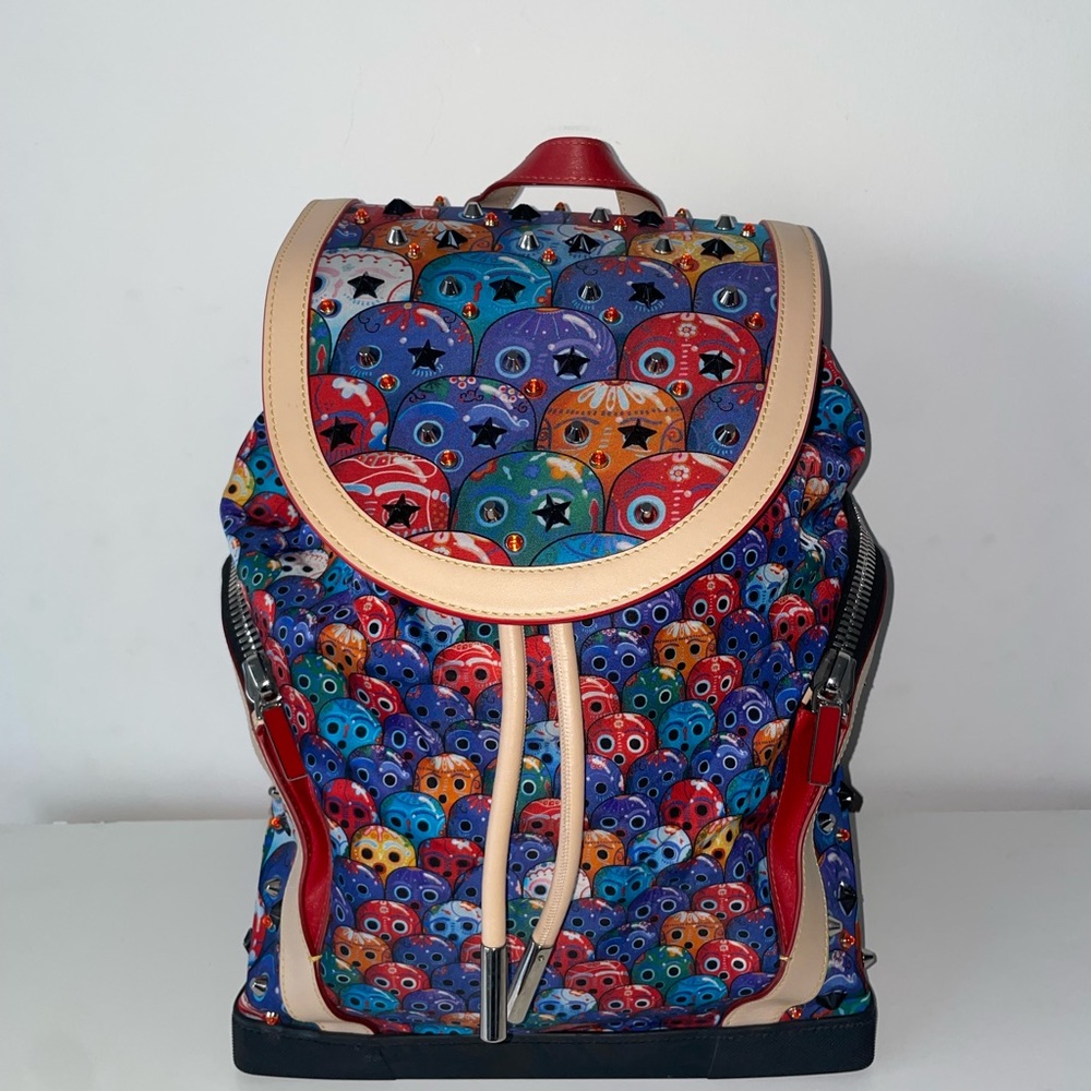 Christian Louboutin Red and Blue Backpack Vibrant Design
